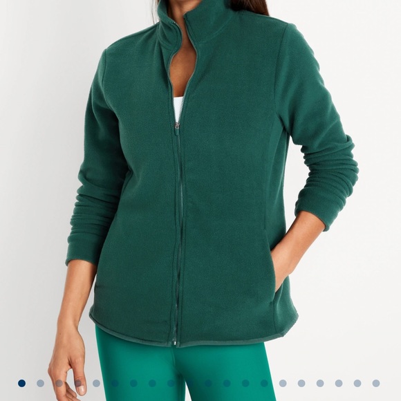 NWT OLD NAVY Microfleece Zip Jacket Color: Emerald Isle - Picture 2 of 5